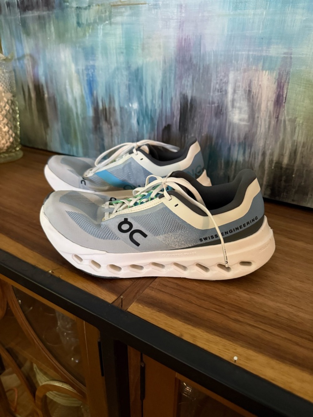 On Women's Cloudsurfer Next in the Niagara/White colorway Size US 10.5